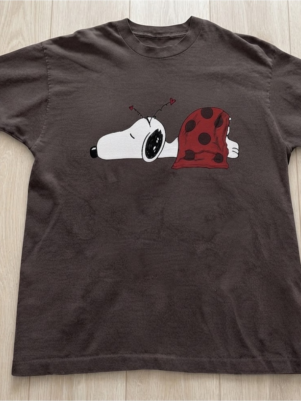 Cute Puppy Graphic Tee Top Gildan T-shirt Brown